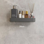 Estantería de baño gris moderna con barra para toallas opcional
