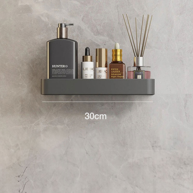 Estantería de baño gris moderna con barra para toallas opcional