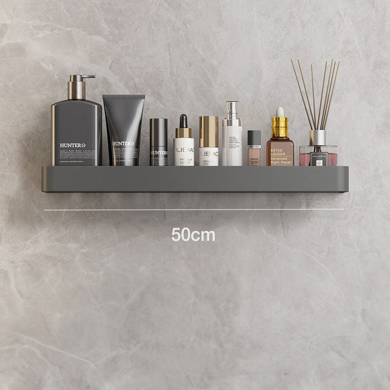 Estantería de baño gris moderna con barra para toallas opcional