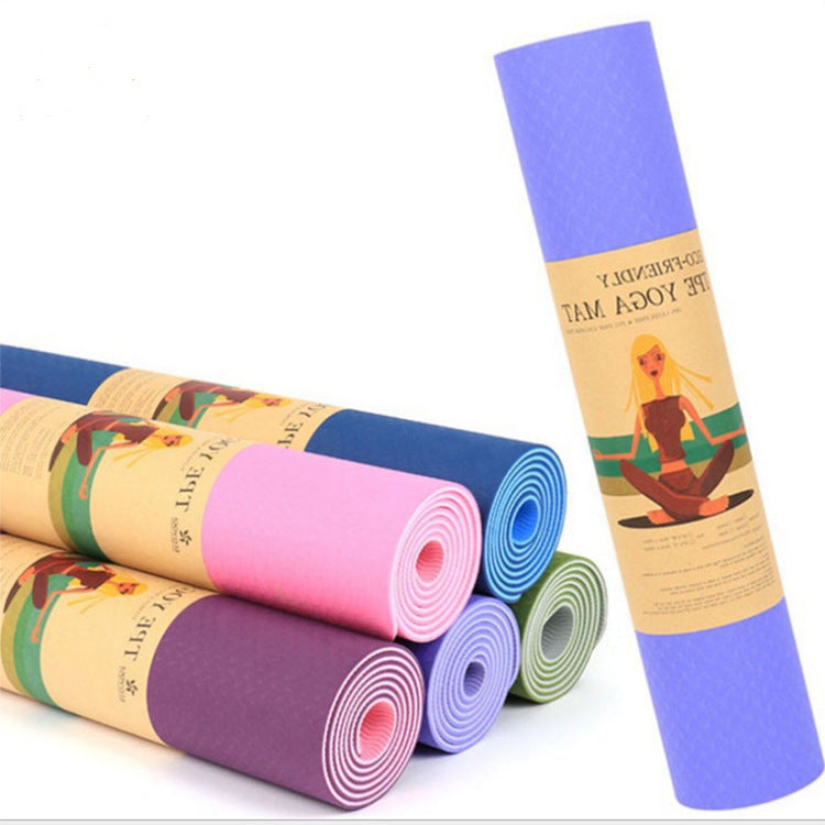 Esterilla de yoga fitness antideslizante con doble amortiguación