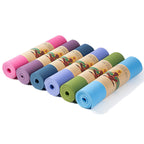 Esterilla de yoga fitness antideslizante con doble amortiguación