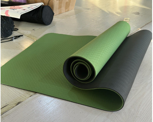 Esterilla de yoga fitness antideslizante con doble amortiguación