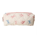 Estuche acolchado con estampado de lazos