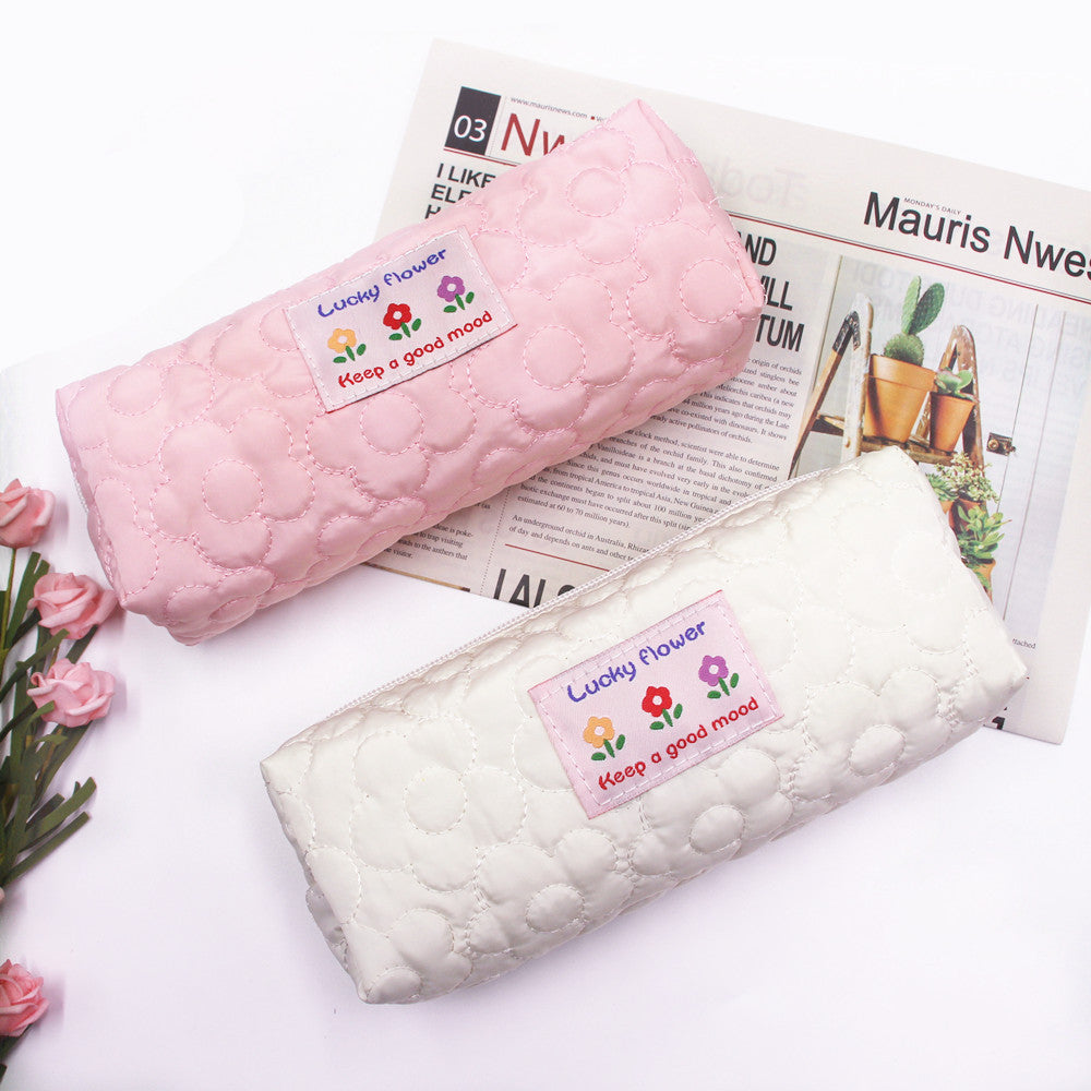 Estuche acolchado para cosméticos y lápices