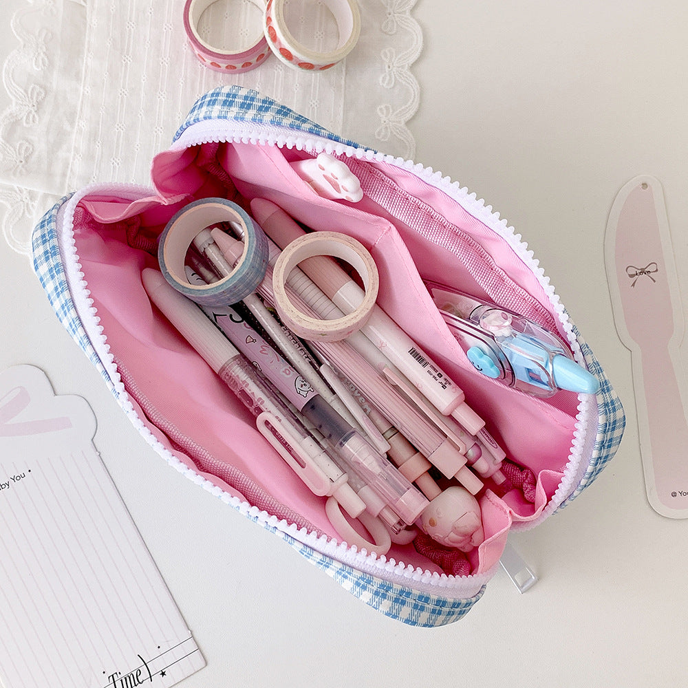 Estuche de cuadros vichy elegante