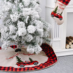Falda para árbol de Navidad de lino con diseño de coche 120 cm