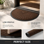 Felpudo de goma semicircular antideslizante para interior y exterior