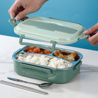 Fiambrera bento de acero inoxidable con compartimentos