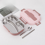 Fiambrera bento de acero inoxidable con compartimentos