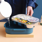 Fiambrera bento de acero inoxidable con compartimentos