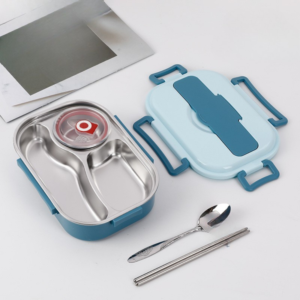 Fiambrera bento de acero inoxidable con compartimentos