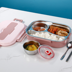 Fiambrera bento de acero inoxidable con compartimentos