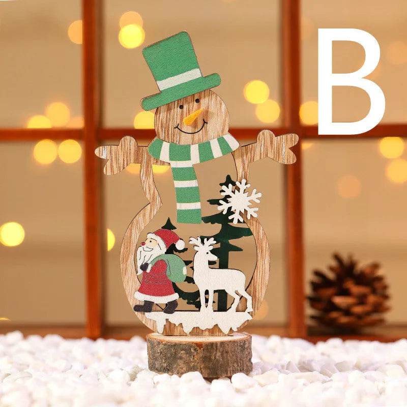 Figura decorativa de madera para Navidad