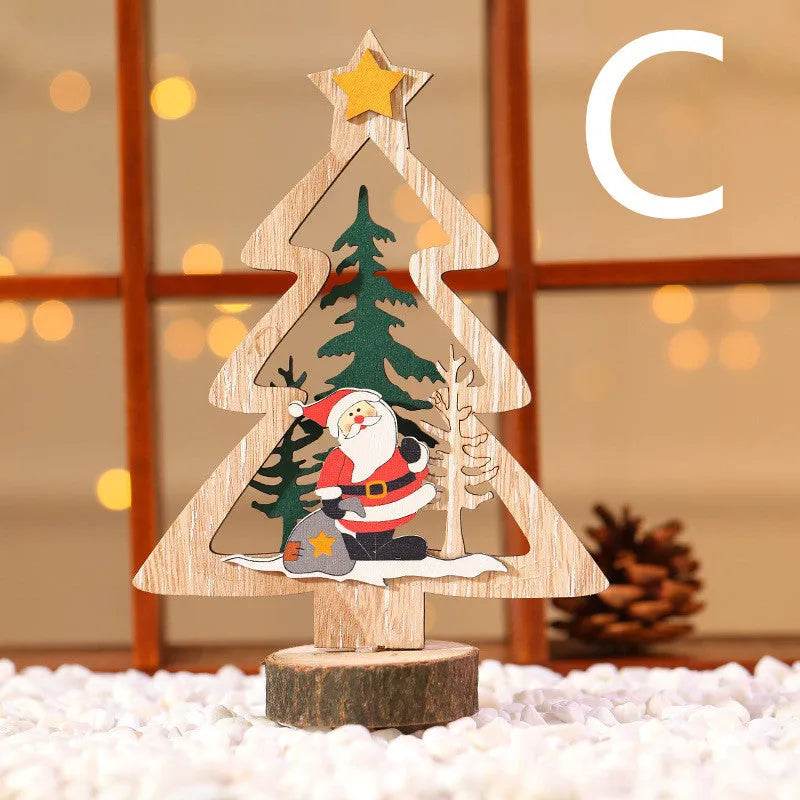 Figura decorativa de madera para Navidad