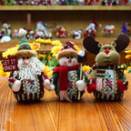 Figura decorativa de Navidad de fieltro – muñeco de nieve, reno o Papá Noel