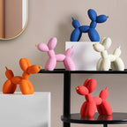 Figura decorativa perro globo de resina estilo nórdico