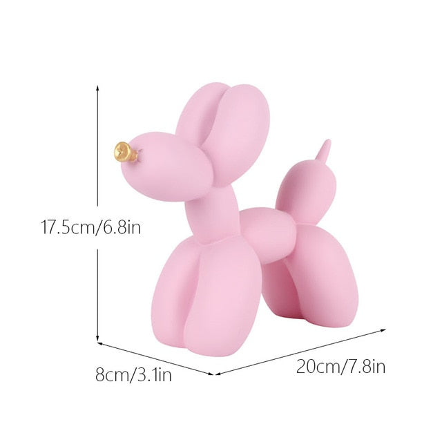 Figura decorativa perro globo de resina estilo nórdico