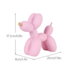 Figura decorativa perro globo de resina estilo nórdico
