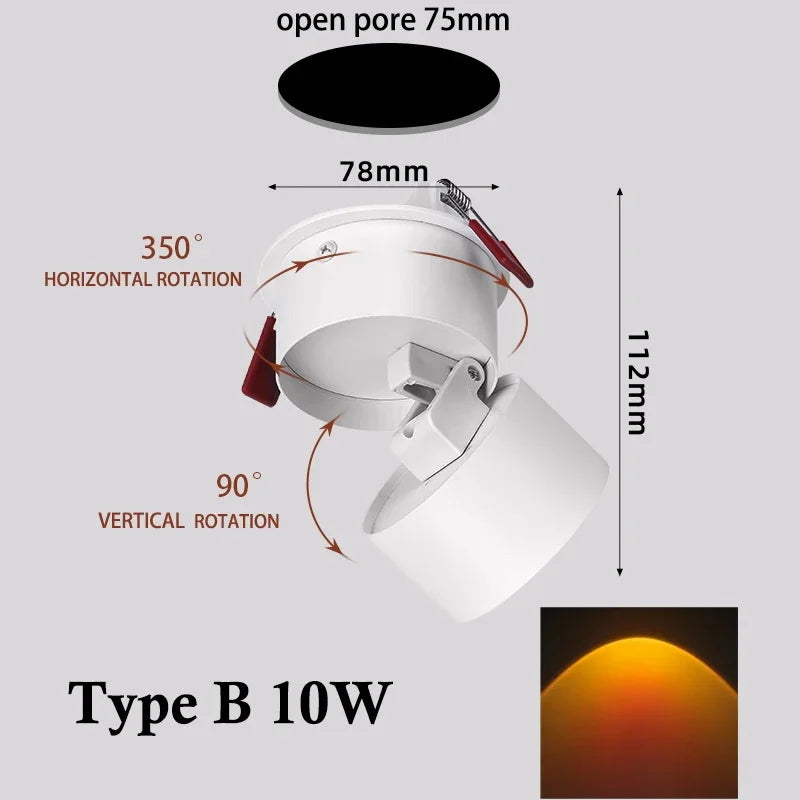 Foco LED de Pared Efecto Atardecer