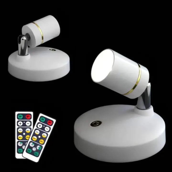 Foco LED inalámbrico con mando a distancia para iluminación de acento