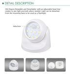 Foco LED inalámbrico con sensor de movimiento