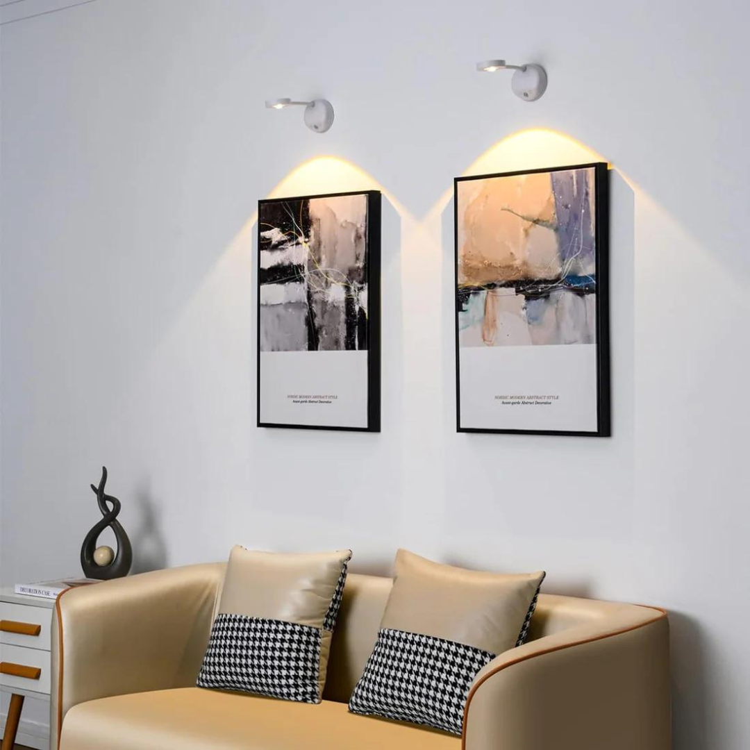 Foco LED inalámbrico con sensor de movimiento y rotación 360°