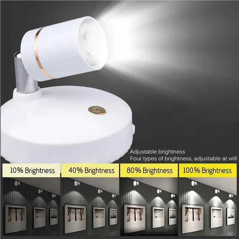 Foco LED inalámbrico regulable con mando a distancia