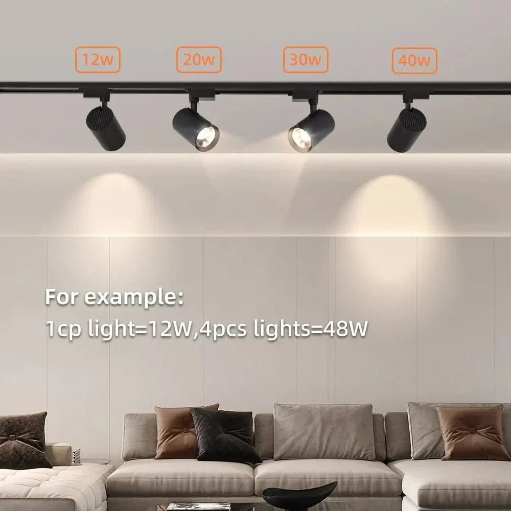 Foco LED orientable para espacios interiores con ángulo ajustable