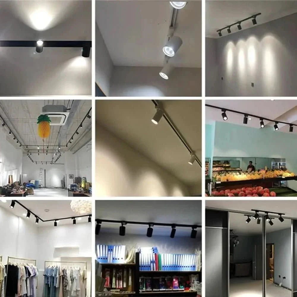 Foco LED orientable para espacios interiores con ángulo ajustable