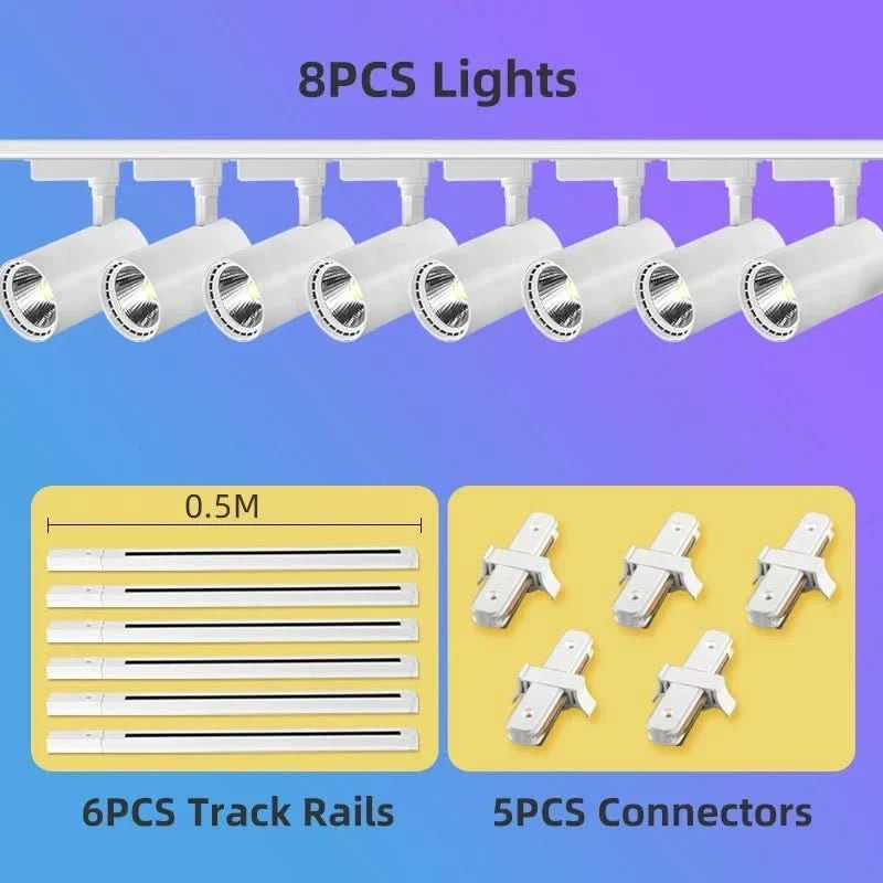 Foco LED orientable para espacios interiores con ángulo ajustable
