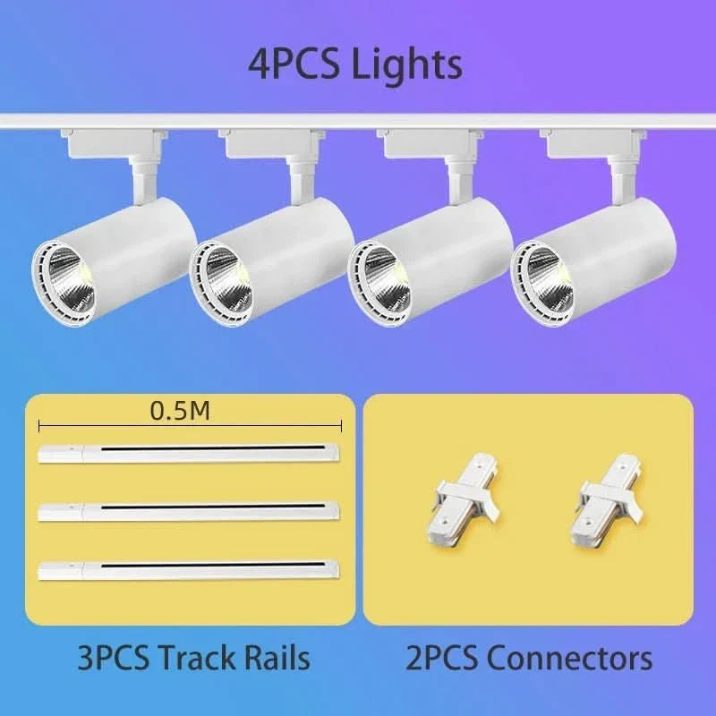 Foco LED orientable para espacios interiores con ángulo ajustable