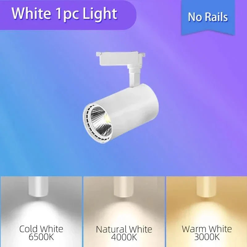 Foco LED orientable para espacios interiores con ángulo ajustable