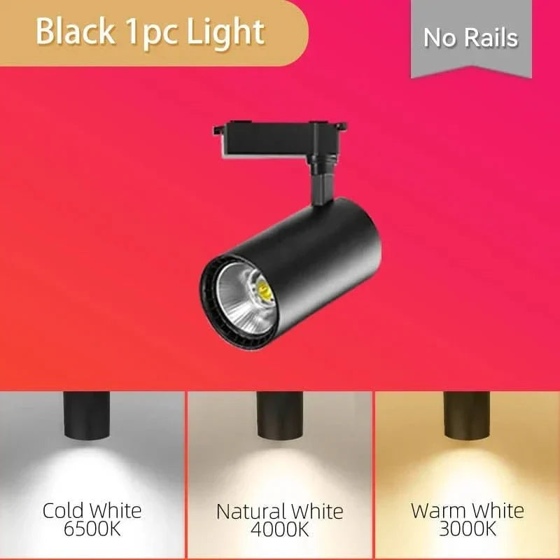 Foco LED orientable para espacios interiores con ángulo ajustable