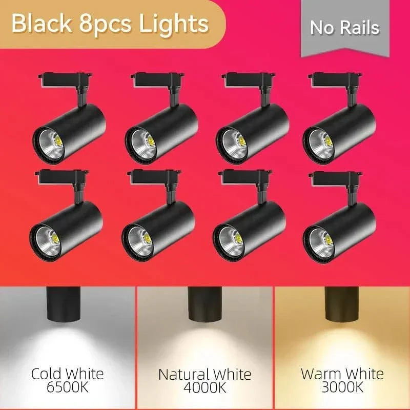 Foco LED orientable para espacios interiores con ángulo ajustable