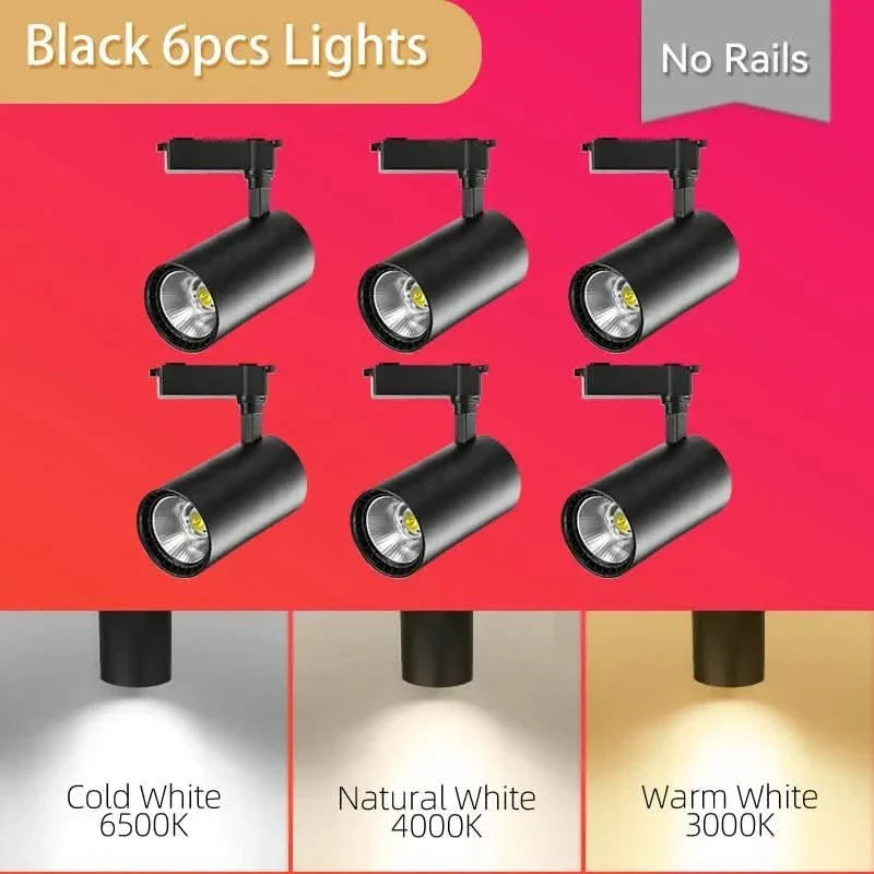 Foco LED orientable para espacios interiores con ángulo ajustable