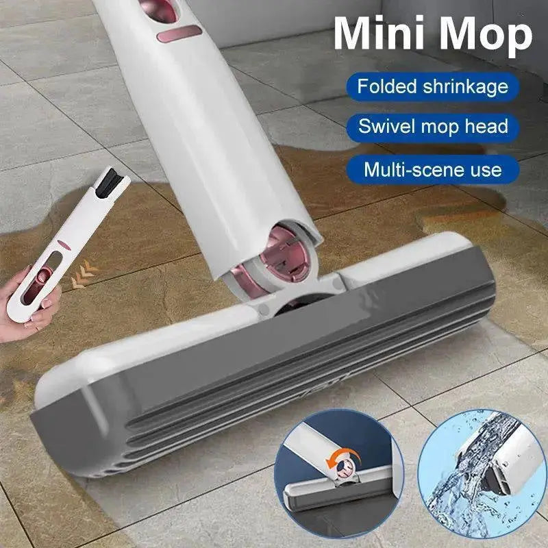 Fregona mini portátil con escurridor automático