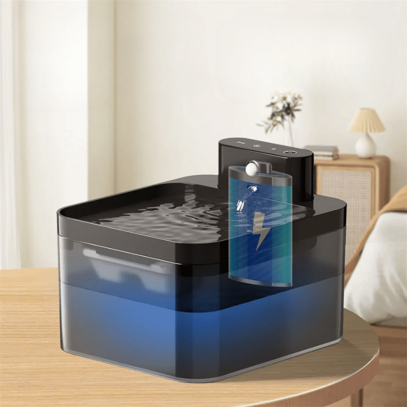 Fuente de agua inteligente PUREFLOW con sensor de movimiento y filtración para gatos
