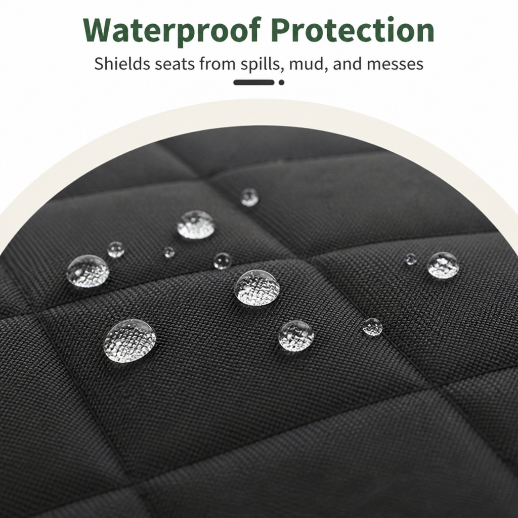Funda acolchada impermeable antideslizante de oxford para asiento de coche