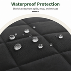 Funda acolchada impermeable antideslizante de oxford para asiento de coche