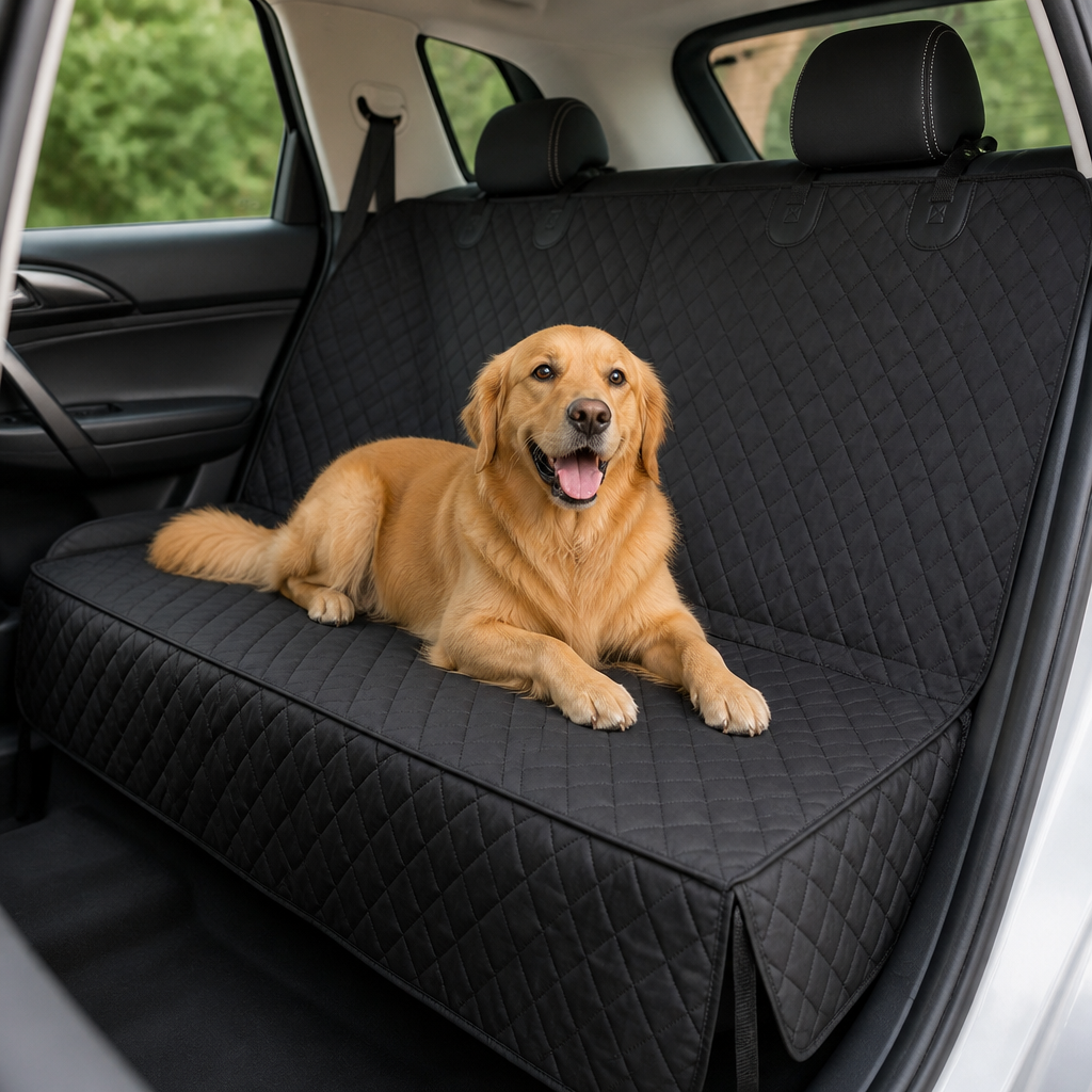 Funda acolchada impermeable antideslizante de oxford para asiento de coche