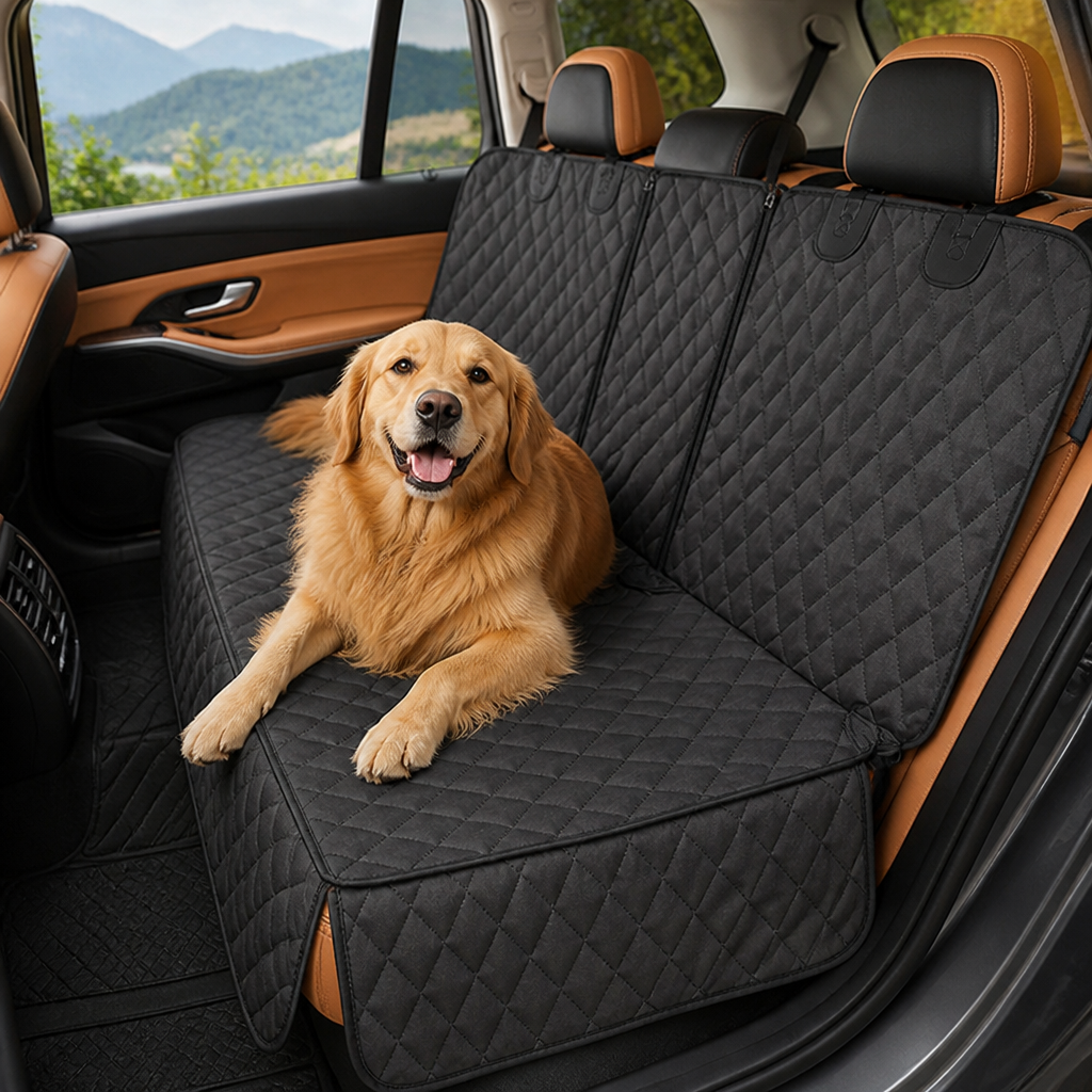 Funda acolchada impermeable antideslizante de oxford para asiento de coche