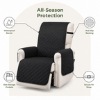 Funda acolchada impermeable y antideslizante para sillón relax (con bolsillos laterales)