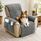 Funda acolchada impermeable y antideslizante para sillón relax (con bolsillos laterales)