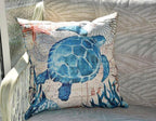 Funda de cojín con motivos marinos para decoración