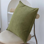 Funda de cojín jacquard verde crema 45×45 cm – Decoración elegante para sofá y silla