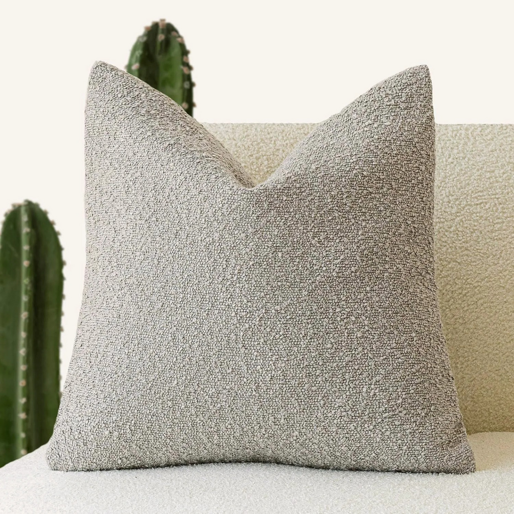 Funda de cojín Tulum de bouclé 45 × 45 cm