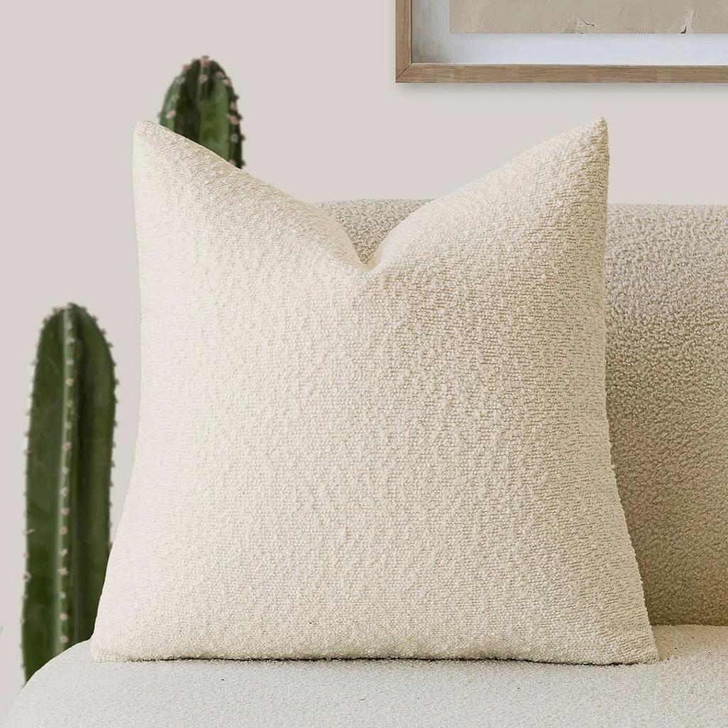 Funda de cojín Tulum de bouclé 45 × 45 cm