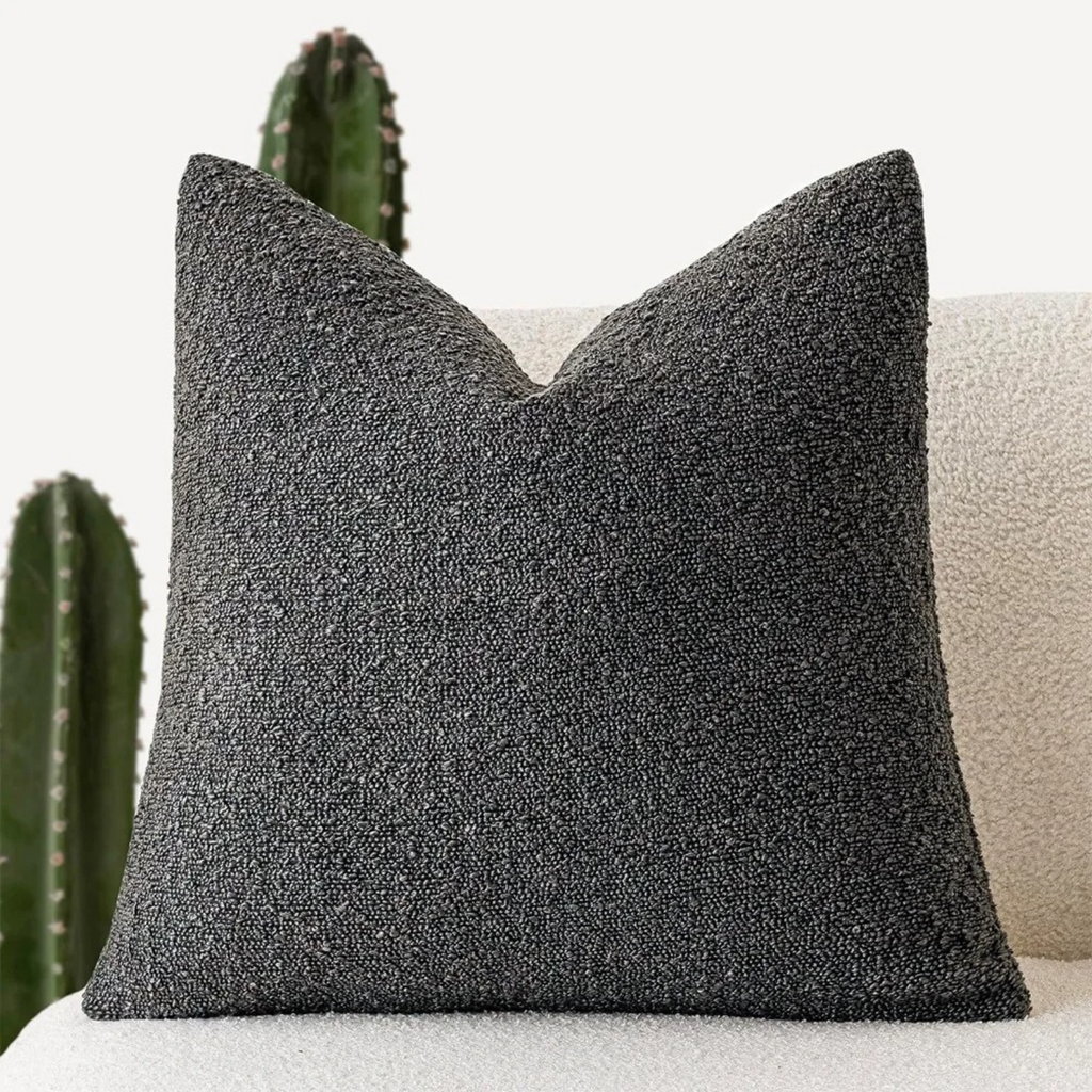 Funda de cojín Tulum de bouclé 45 × 45 cm