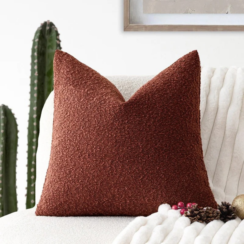 Funda de cojín Tulum de bouclé 45 × 45 cm