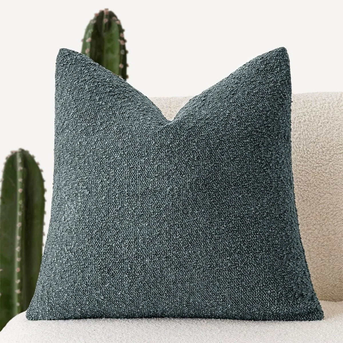 Funda de cojín Tulum de bouclé 45 × 45 cm